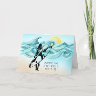 Carte Girl Surfer | Le bonheur vient dans les vagues Sal