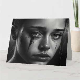 Carte Girl with tears
