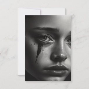 Carte Girl with tears