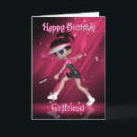Carte Girlfriend Birthday Card - Tennis<br><div class="desc">Girlfriend Birthday Card - Tennis</div>