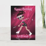 Carte Girlfriend Birthday Card - Tennis<br><div class="desc">Girlfriend Birthday Card - Tennis</div>