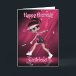 Carte Girlfriend Birthday Card - Tennis<br><div class="desc">Girlfriend Birthday Card - Tennis</div>