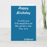 Carte Girlfriend birthday greeting cards<br><div class="desc">Girlfriend birthday cards</div>