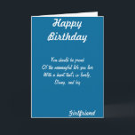 Carte Girlfriend birthday greeting cards<br><div class="desc">Girlfriend birthday cards</div>