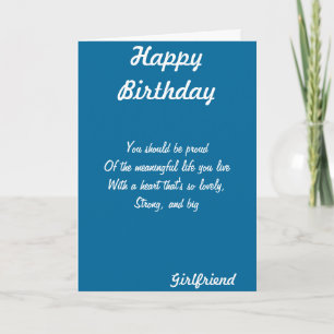 Carte Girlfriend birthday greeting cards