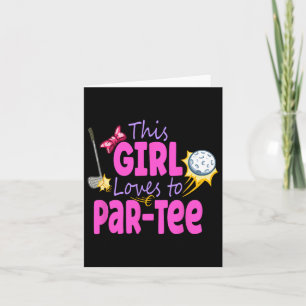 Carte Girls Golf Chemise Anniversaire Golf Femmes Joueus