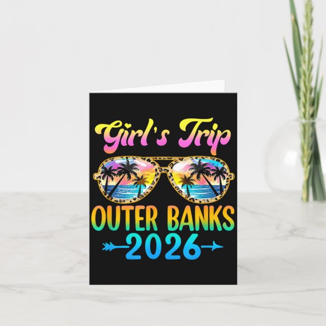 Carte Girl's Trip Outer Banks 2026 Summer Vacation Sungl (Devant)