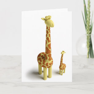 Carte Girrafe et girafe de bébé