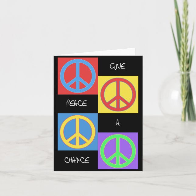 Carte Give Peace a Chance Pop Card (Devant)