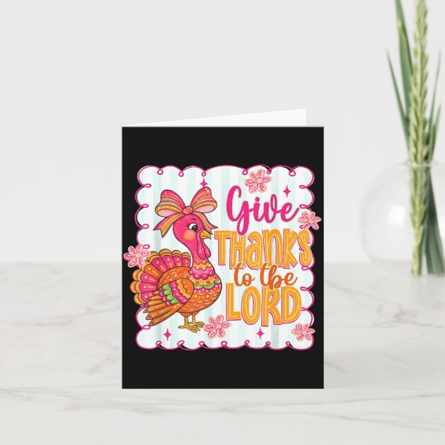 Carte Giving Thanks To The Lord Nk Thanksgiving Turkey C (Devant)