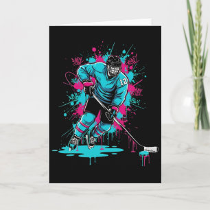 Carte Glace de hockey crème glacée goutte numéro 12 12e 