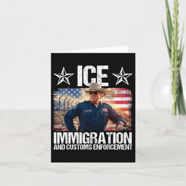 Carte Glace Drôle Trump Immigration Et Douanes (Devant)