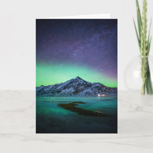 Carte Glace et neige Aurora Borealis Voie Lactée Islan