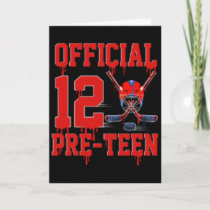 Carte Glace officielle de hockey pour 12e anniversaire d