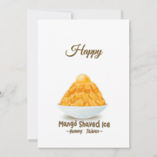Carte Glace râpée à la mangue de Taïwan Dessert d'été