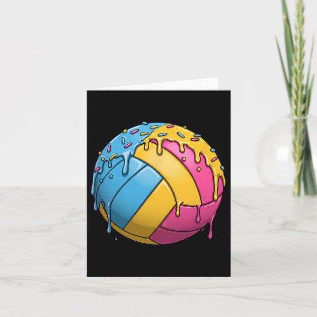 Carte Glacée Crème Glace Volleyball Dridge Avec Des Épin (Devant)