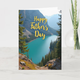 Carte Glacial Lake Fathers Day Card
