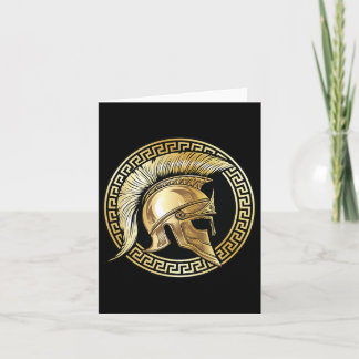 Carte Gladiateur doré casque spartiate Sparta Grec Worko