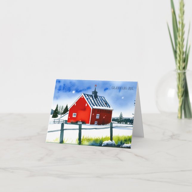 Carte Glæ delig jul, Noël danois (Devant)