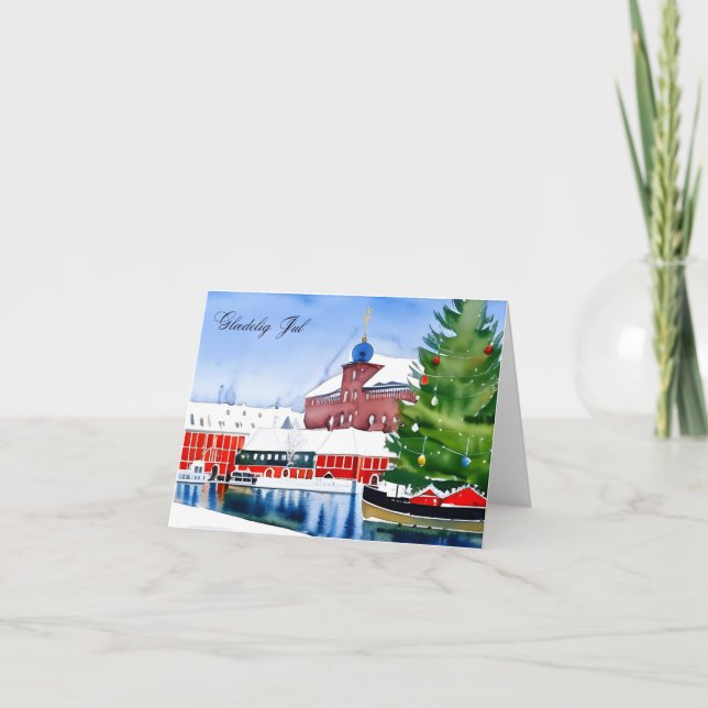 Carte Glæ delig jul, Noël danois (Devant)