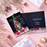 Carte Glam Girly Chaussures de maquillage de sac à main<br><div class="desc">Cette carte de voeux de Noël girly et glamour sera le sujet de conversation de tous vos amis et votre famille. C'est un concept unique et élégant pour votre papeterie de vacances. Il comprend des purses d'aquarelle dessinées à la main et peintes à la main, des chaussures à talons hauts,...</div>