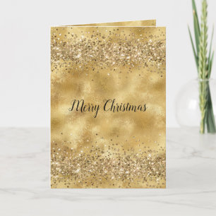 Carte Glam Gold Parties scintillant Confetti   