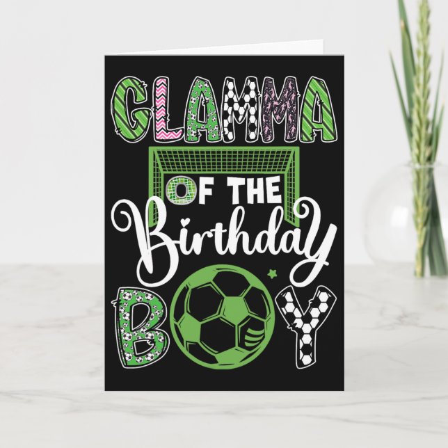 Carte Glamour du garçon de la fête d'anniversaire de foo (Devant)
