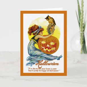 Carte Glamour vintage d'Halloween
