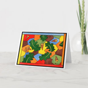 Carte Glands et feuille de chêne