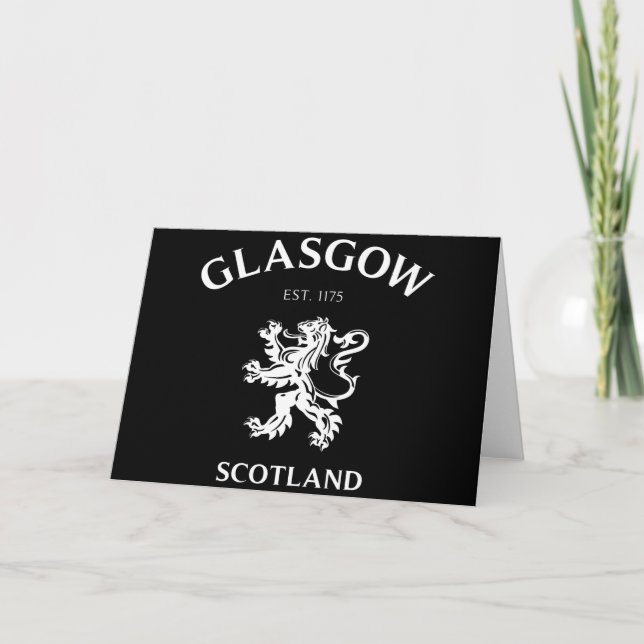 CARTE GLASGOW, ÉCOSSE (Devant)