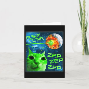 Carte Glerp Glorp Drôle Alien Chat Brainrot Meme