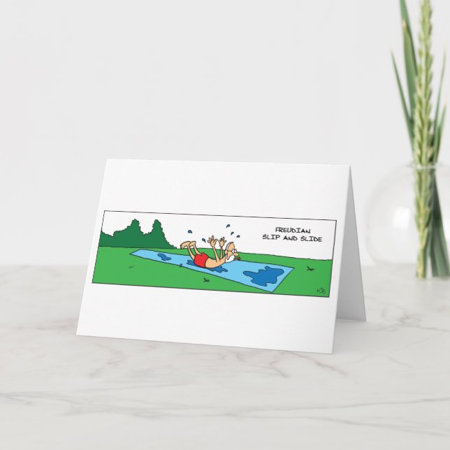 Carte Glissade freudienne drôle et amusante (Devant)