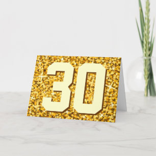 Carte Glitz "Gold" 'Age' 'Joyeux Anniversaire'