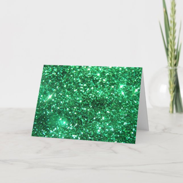 Carte Glitzy Green (Devant)