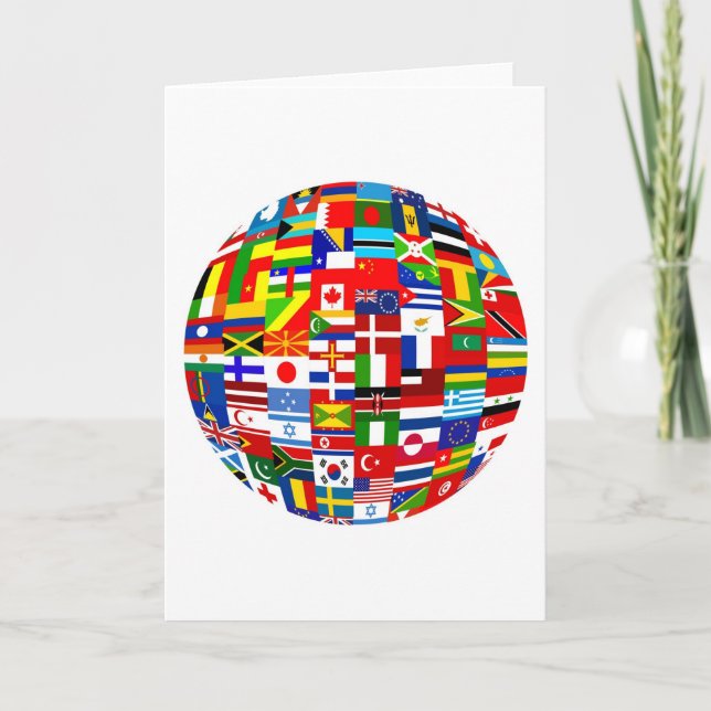 Carte Globe du drapeau (Devant)