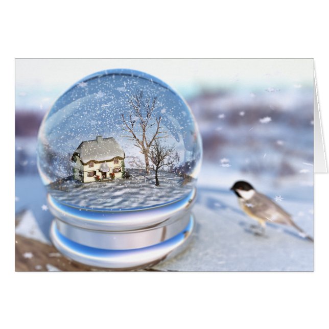 Carte Globe Snowflake (Devant horizontal)
