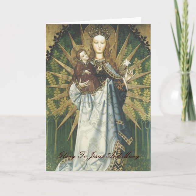Carte gloire à Jésus et à Mary (Devant)