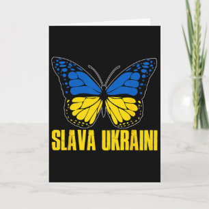 Carte Gloire à l'Ukraine Soutenez l'Ukraine Drapeau Ukra