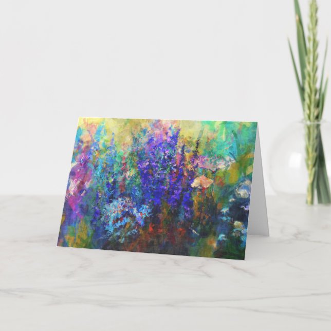 Carte Glorieux Garden Flowers Card Art Ancien (Devant)