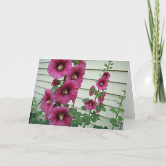 Carte Glorious Hollyhocks