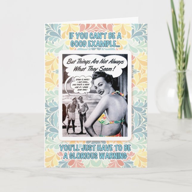 Carte Glorious warning birthday (Devant)