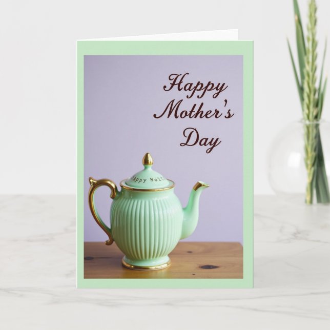 Carte Glossy Teapot Mothers Day Card (Devant)