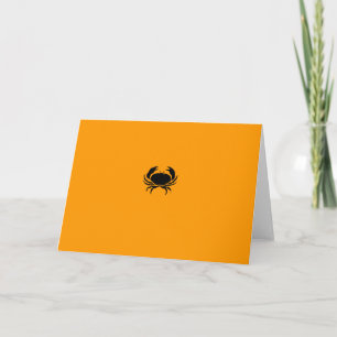 Carte Glow océanique_Crabe noir sur orange