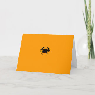 Carte Glow océanique_Crabe noir sur orange