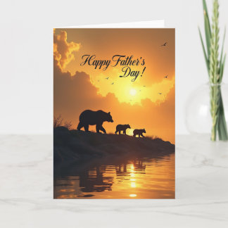 Carte Glowing Fathers Day Card