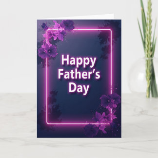 Carte Glowing Fathers Day Message Card