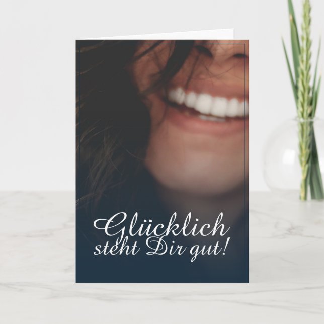 Carte Glücklich steht Dir intestin ! - Blau (Devant)