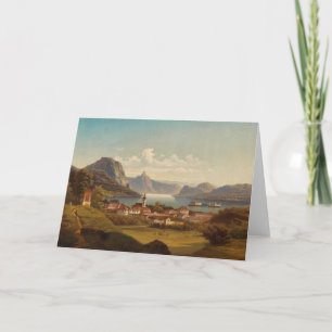 Carte Gmunden mit Schloss Ort   Johann Wilhelm Jankowsky