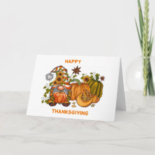 CARTE **GNOME COOL DIT BON THANKSGIVING**