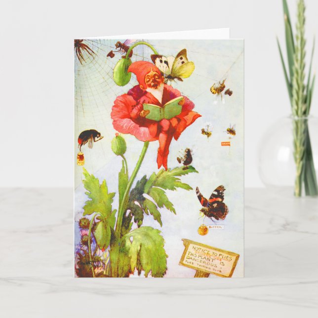 Carte Gnome coquelicot (Devant)